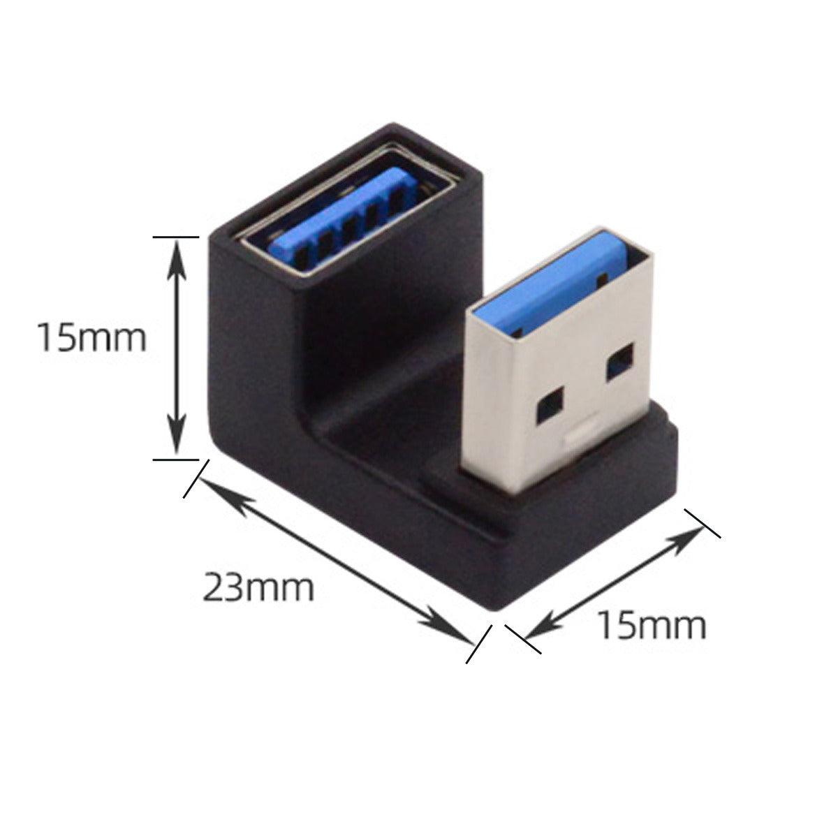 U3-018-OS 10Gbps USB3.0 Male to Female Extension Power Data Transfer Adapter U Shape Connector