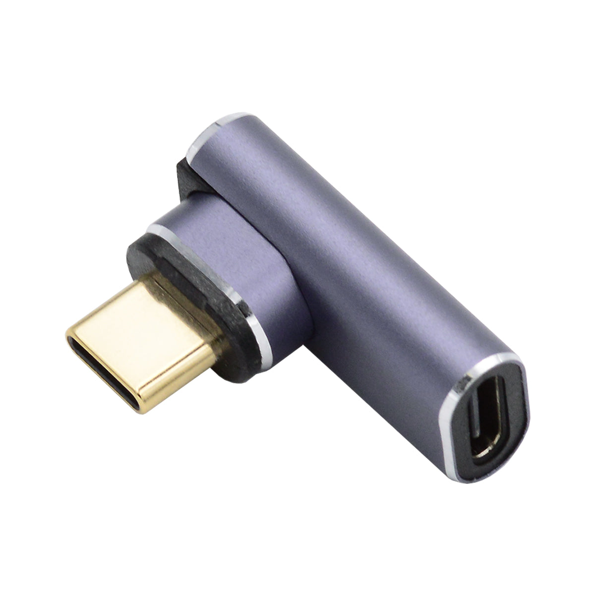 UC-062-LP Elbow Design Type-C Adapter Male to Female Convertor USB-C Magnetic 40Gbps 140W USB4.0 Quick Data Transfer 8K 60Hz Video Output Type-C Convertor