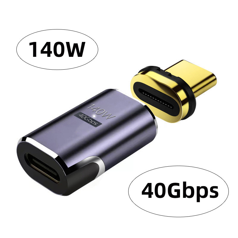 UC-062-MF Magnetic 40Gbps USB-C Male to Female Adapter 140W USB4.0 Quick Data Transfer 8K 60Hz Video Output Type-C Convertor for MacBook and Type C Devices