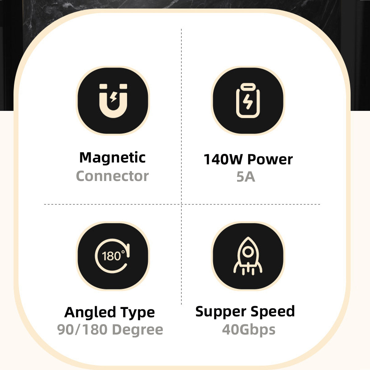 UC-062-MF Magnetic 40Gbps USB-C Male to Female Adapter 140W USB4.0 Quick Data Transfer 8K 60Hz Video Output Type-C Convertor for MacBook and Type C Devices