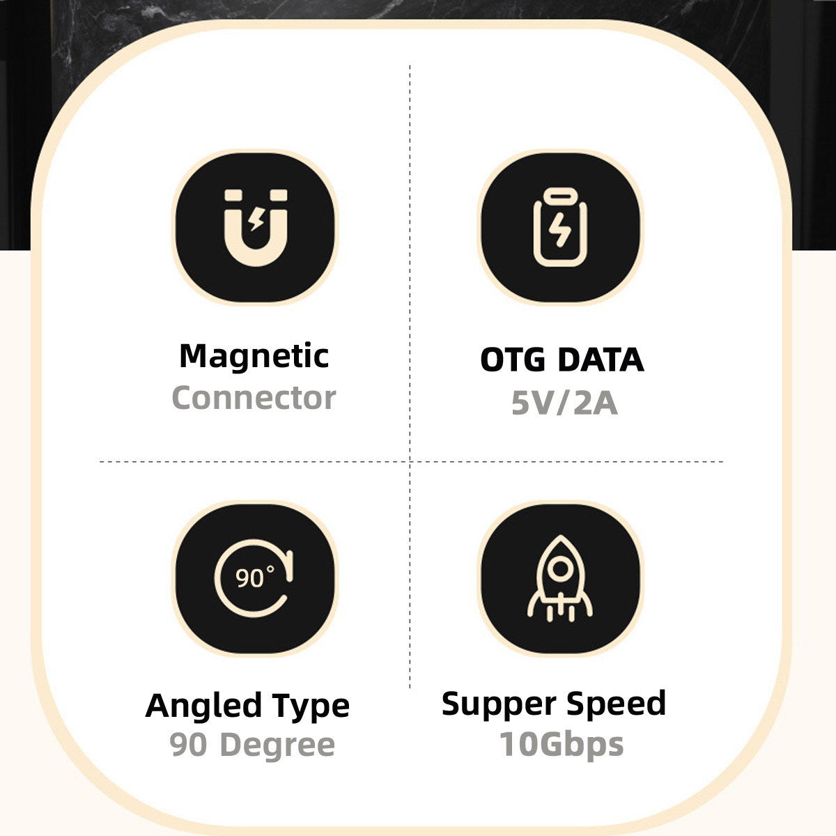 UC-028-AFL Magnetic Connector 10Gbps Type C Male to USB3.0 Female 90 Degree Low Profile Angled OTG Data Adapter