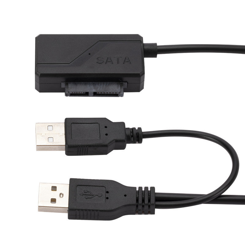 USB to 6+7 13Pin Slimline Slim SATA Cable with USB2.0 Power Supply for Laptop Optical Drive Adapter Converter