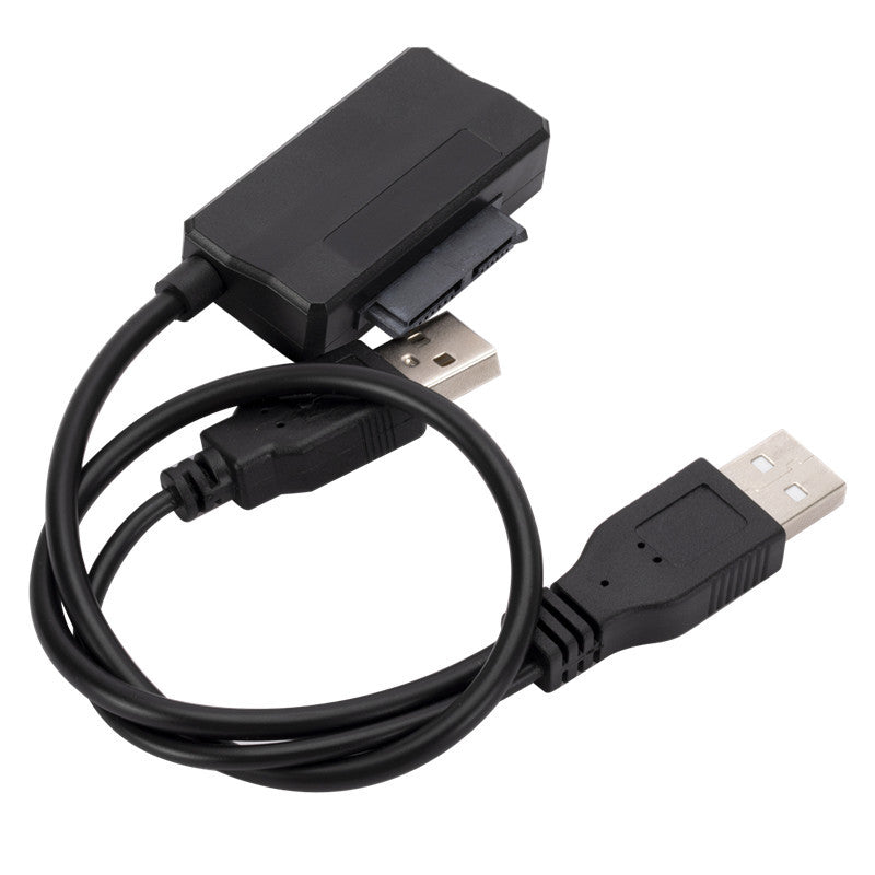 USB to 6+7 13Pin Slimline Slim SATA Cable with USB2.0 Power Supply for Laptop Optical Drive Adapter Converter
