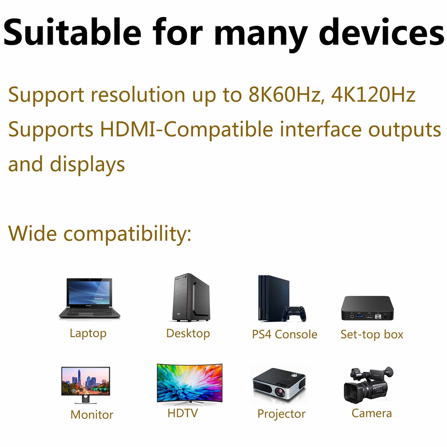 HDMI Female to Female Coupler Connector Aluminum Alloy Adapter Extender Support 8K 60HZ HD Video