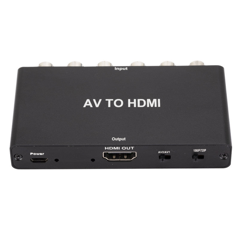 1080P Dual AV to HDMI Adapter, RCA to HDMI Converter, CVBS to HDMI Composite Video Audio Converter Supports for NTSC PC Laptop Xbox PS3 TV STB VHS VCR Camera DVD