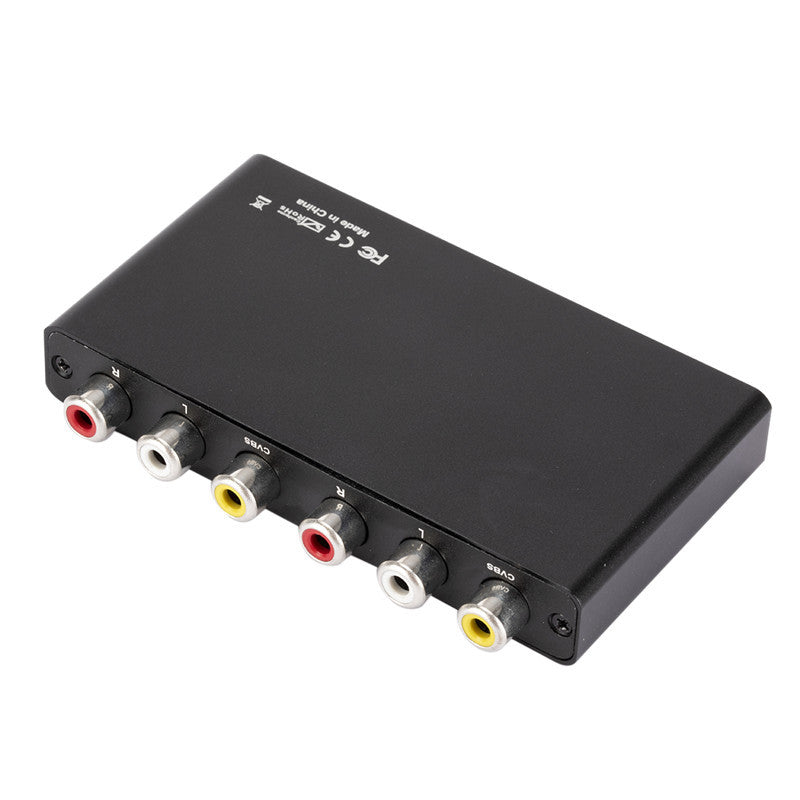 1080P Dual AV to HDMI Adapter, RCA to HDMI Converter, CVBS to HDMI Composite Video Audio Converter Supports for NTSC PC Laptop Xbox PS3 TV STB VHS VCR Camera DVD