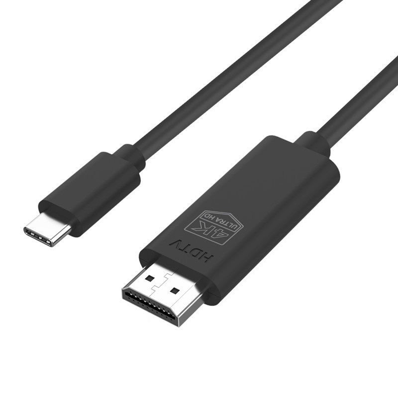 1.8m USB 3.1 Type-C to HDMI Male to Male 4K HD Video Digital Converter Cord for MacBook Mobile Phone