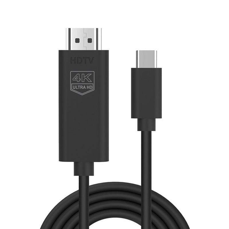 1.8m USB 3.1 Type-C to HDMI Male to Male 4K HD Video Digital Converter Cord for MacBook Mobile Phone