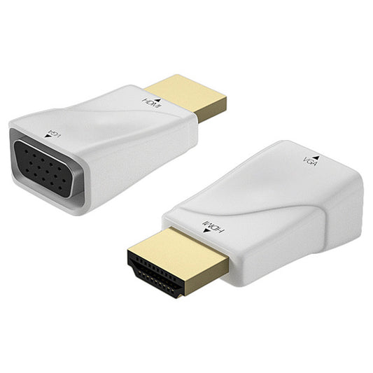 H79 HDMI to VGA Adapter Portable Mini HDMI to VGA Converter for PS3, Xbox 360, Tablets, etc. - White