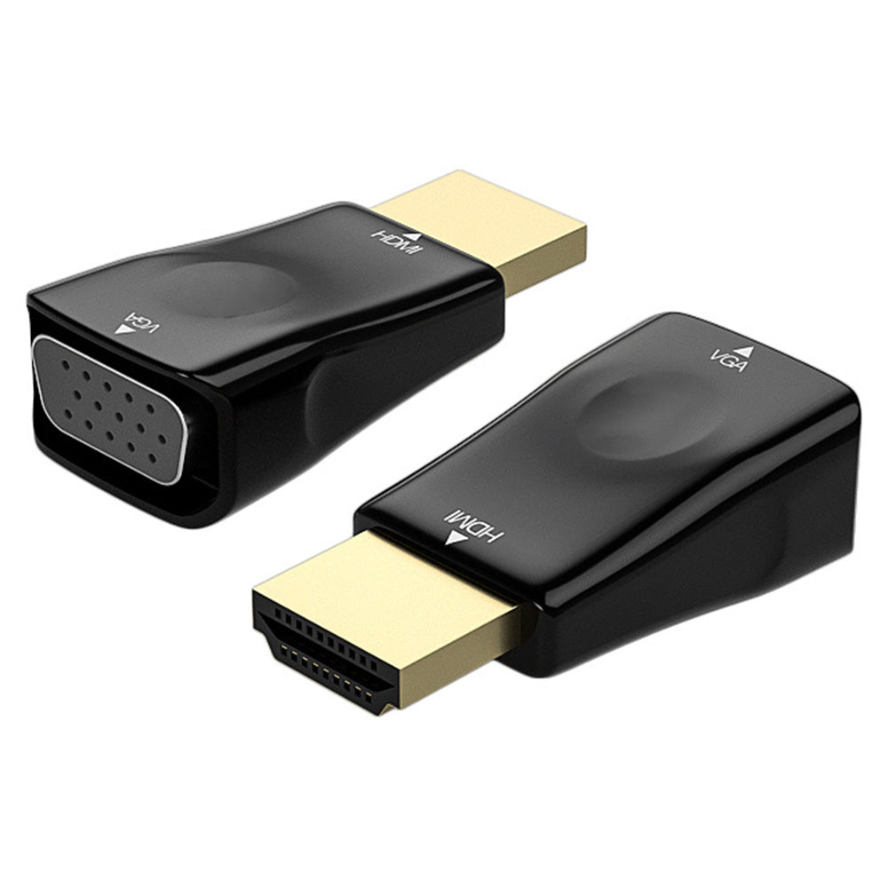 H79 HDMI to VGA Adapter Portable Mini HDMI to VGA Converter for PS3, Xbox 360, Tablets, etc. - Black