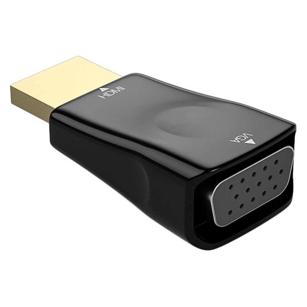 H79 HDMI to VGA Adapter Portable Mini HDMI to VGA Converter for PS3, Xbox 360, Tablets, etc. - Black