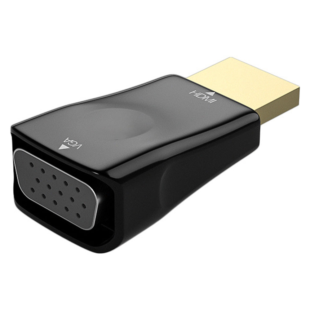 H79 HDMI to VGA Adapter Portable Mini HDMI to VGA Converter for PS3, Xbox 360, Tablets, etc. - Black