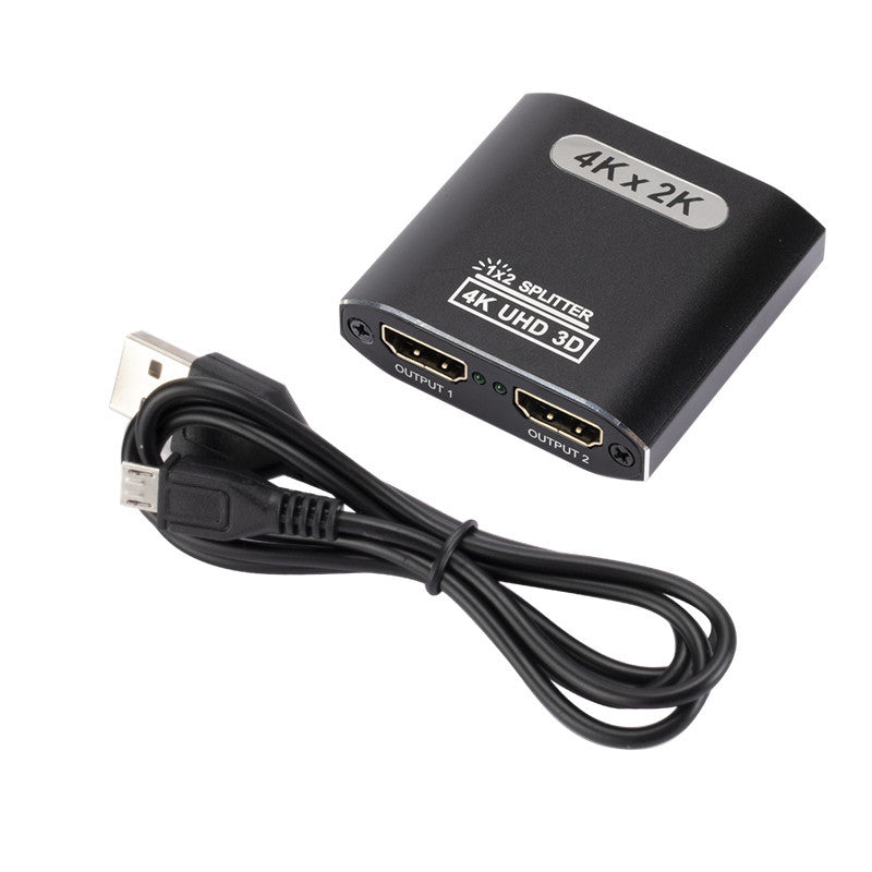 UHD Digital HDMI Splitter 1 In 2 Out 4K 30Hz Video Output Display Mirror for Dual Monitors