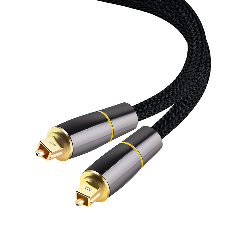 1.5m Digital Fiber SPDIF Line 5.1 Sound Channel Optical Audio Cable Connection Wire for Soundbars, Amplifiers (Yellow Ring)