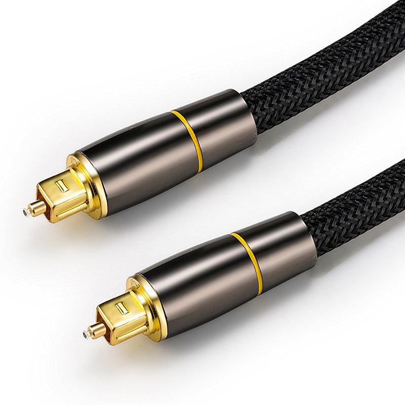1.5m Digital Fiber SPDIF Line 5.1 Sound Channel Optical Audio Cable Connection Wire for Soundbars, Amplifiers (Yellow Ring)