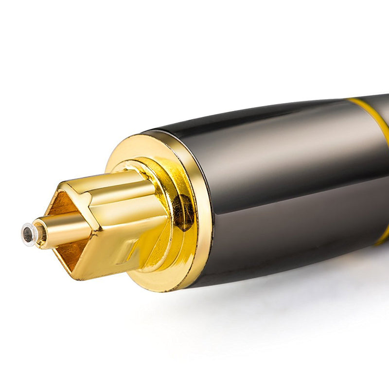 15m Braided Fiber Audio Cable Digital Fiber Optical Audio Line SPDIF 5.1 Channel Adapter Wire (Yellow Ring)