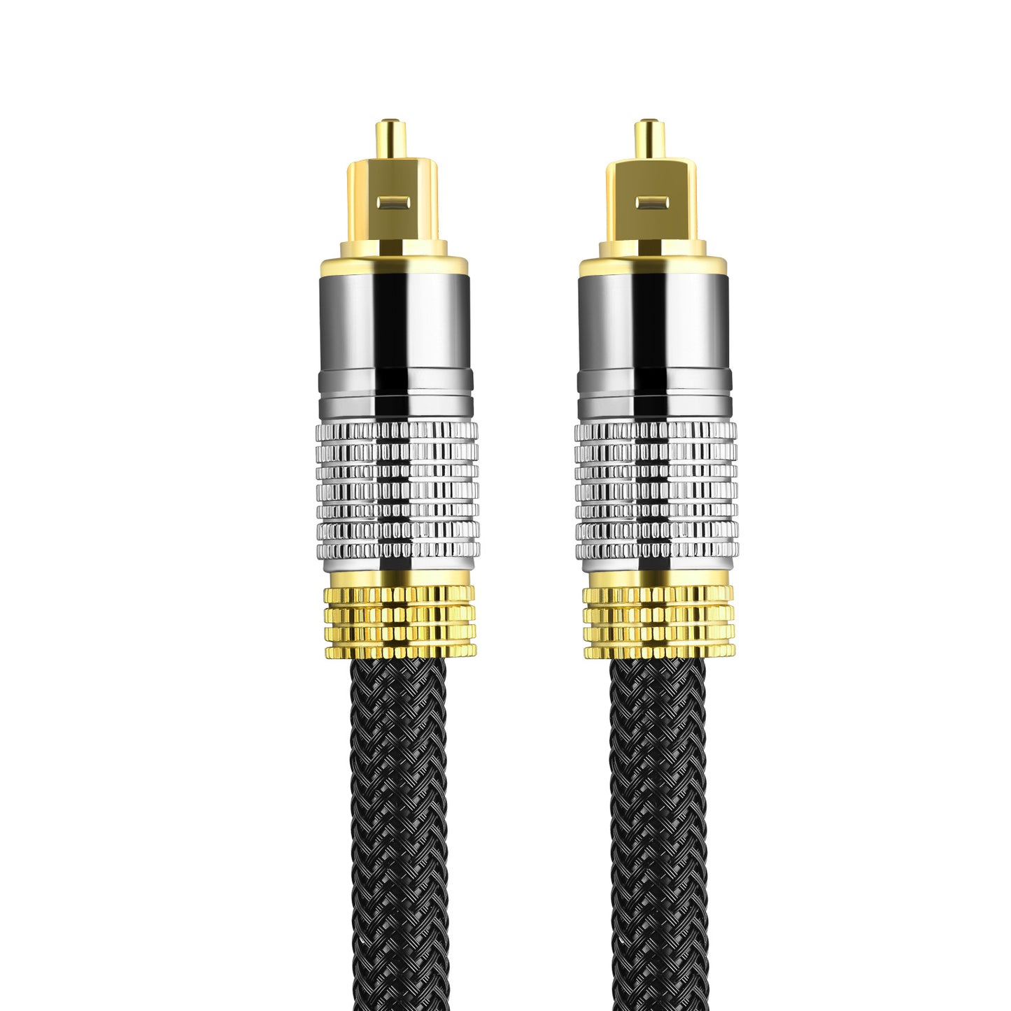 1.8m SPDIF Output 24K Gold-Plated Connector Digital Optical Audio Cable DVD TV Game Console Toslink Nylon Braided Line (Thread Type)