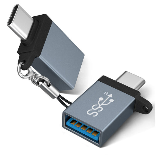 Type-C Male to USB 3.0 Female Adapter 5Gbps Data Transmission Converter for Laptop Computer - Grey