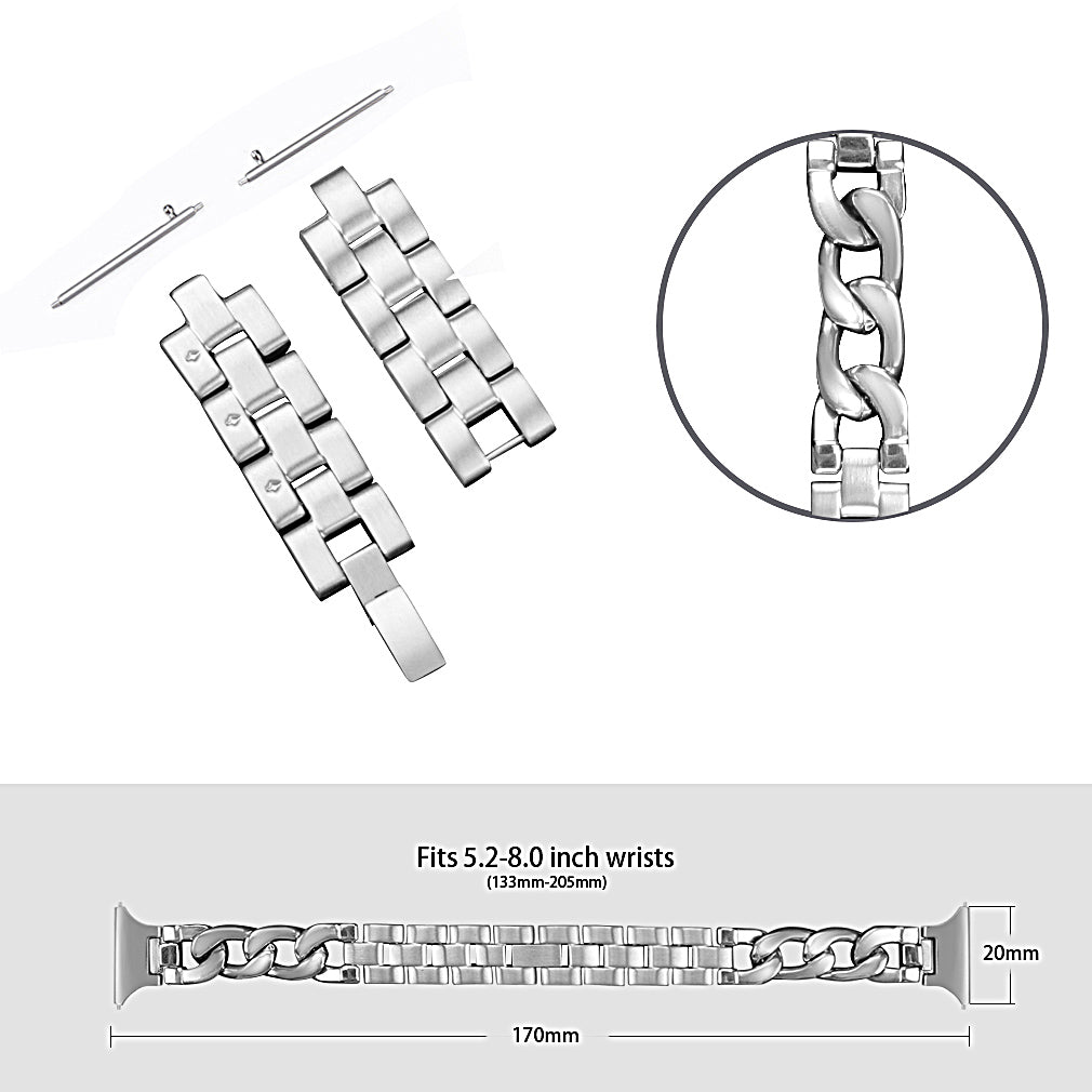 Quality Stainless Steel Watch Replacement Band for Samsung Galaxy Watch 3 - Silver