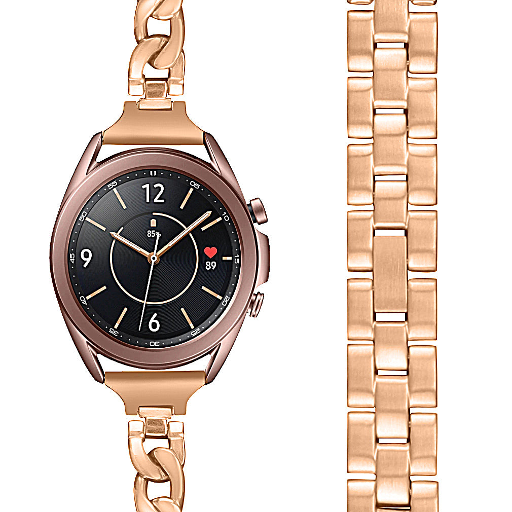 Quality Stainless Steel Watch Replacement Band for Samsung Galaxy Watch 3 - Champagne Gold