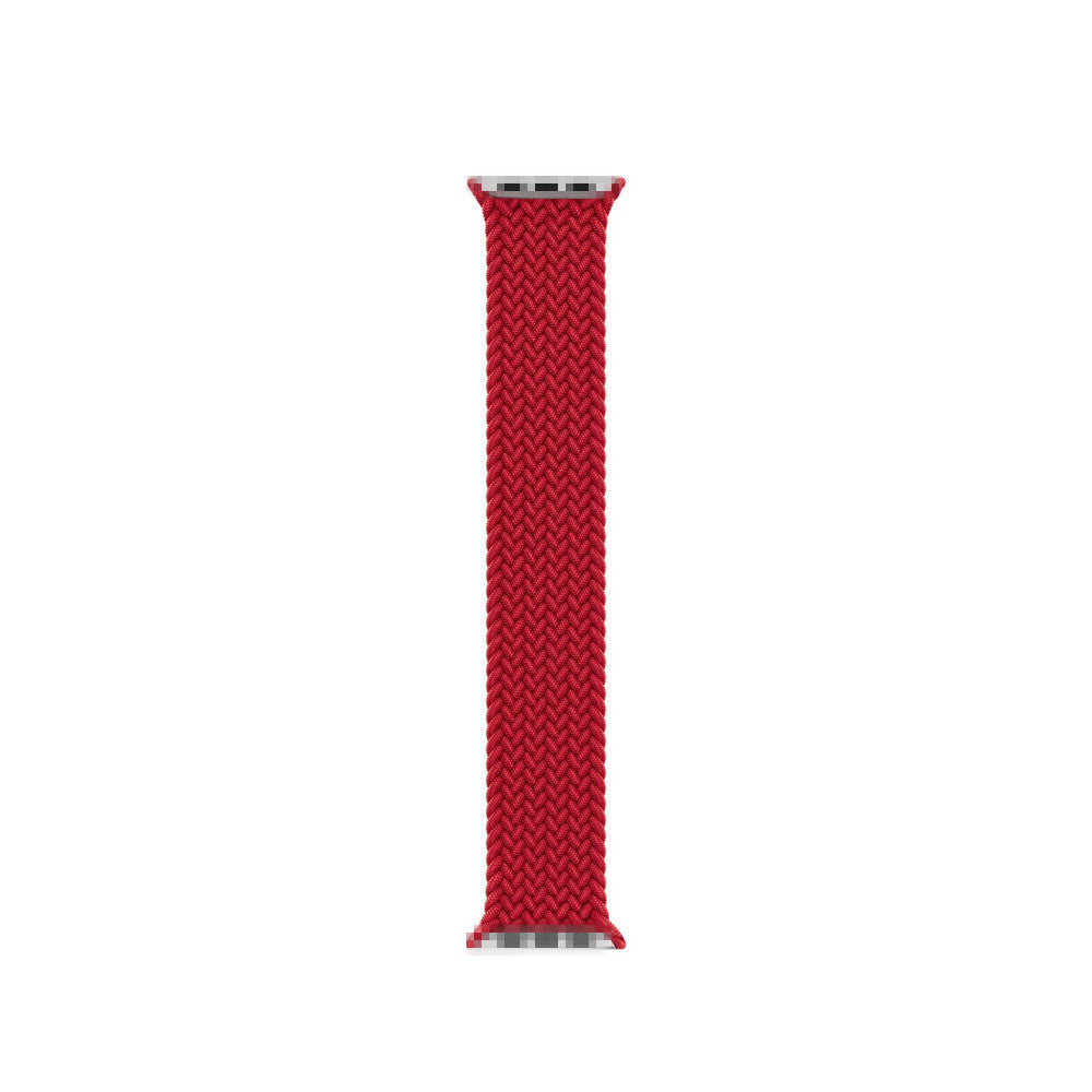 Elastic Nylon Watch Band Replacement Watch Strap 24mm for Apple Watch Ultra 49mm / Series 8 / 7 45mm 6 / 5 / 4 / SE / SE (2022) 44mm, Series 3 / 2 / 1 42mm [Size: S] - Red