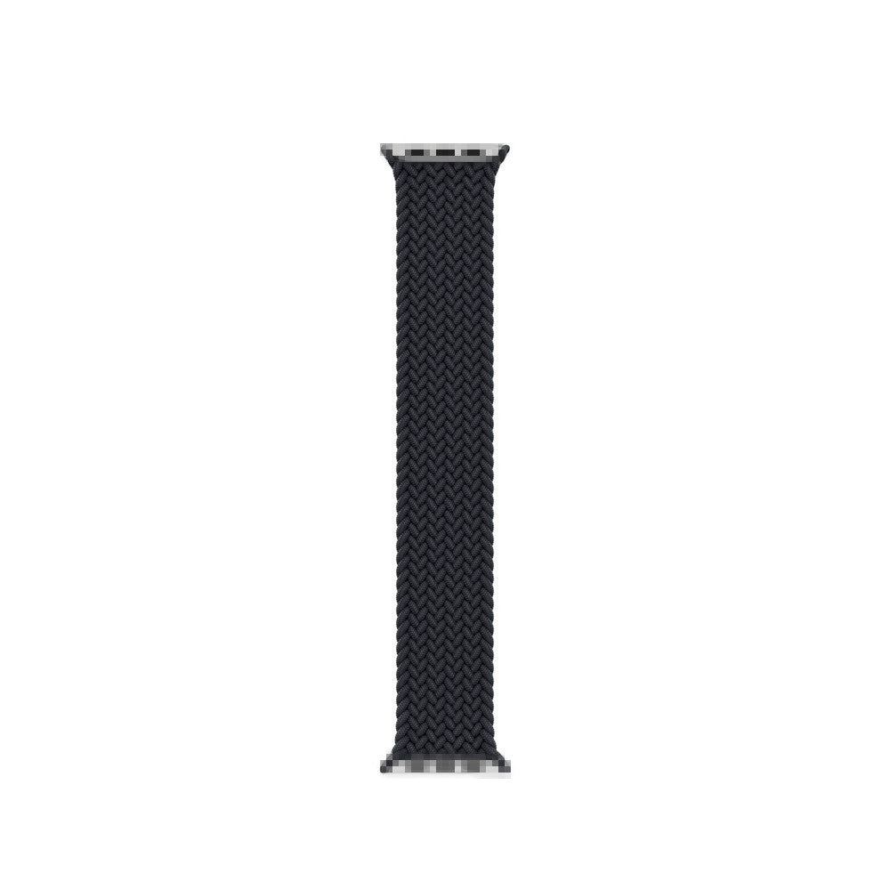 Elastic Nylon Watch Band Replacement Watch Strap 24mm for Apple Watch Ultra 49mm / Series 8 / 7 45mm 6 / 5 / 4 / SE / SE (2022) 44mm, Series 3 / 2 / 1 42mm [Size: M] - Black