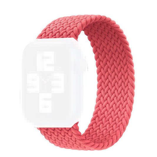 Elastic Nylon Watch Band Replacement Watch Strap 24mm for Apple Watch Ultra 49mm / Series 8 / 7 45mm 6 / 5 / 4 / SE / SE (2022) 44mm, Series 3 / 2 / 1 42mm [Size: M] - Pink