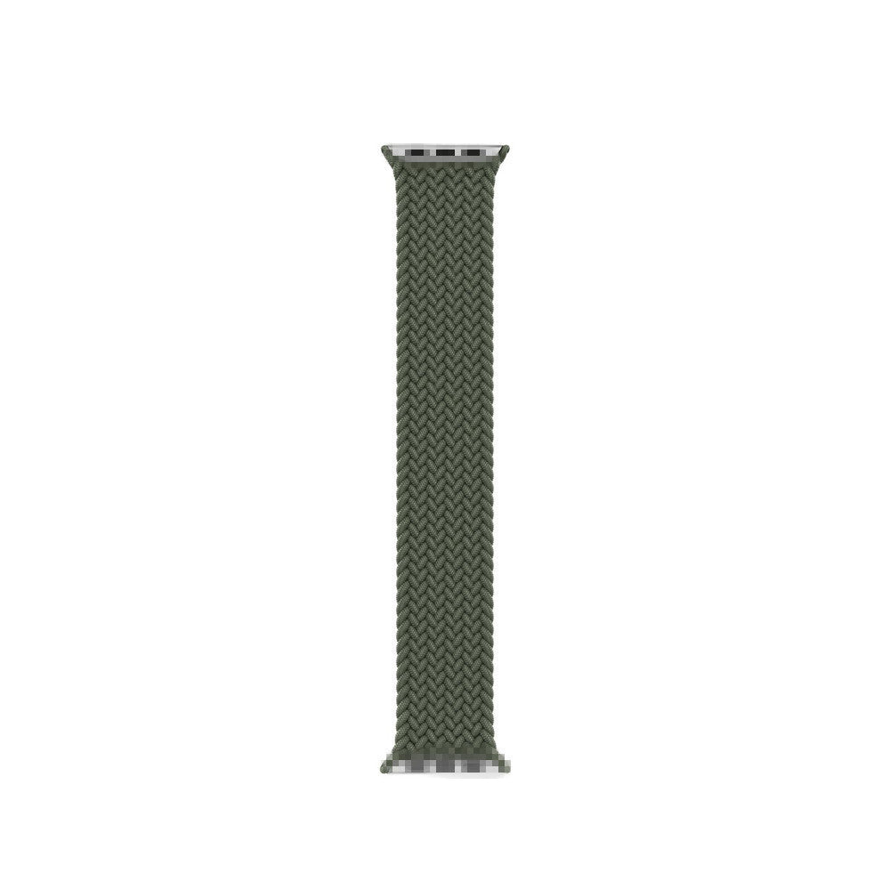 Elastic Nylon Watch Band Replacement Watch Strap 24mm for Apple Watch Ultra 49mm / Series 8 / 7 45mm 6 / 5 / 4 / SE / SE (2022) 44mm, Series 3 / 2 / 1 42mm [Size: M] - Army Green