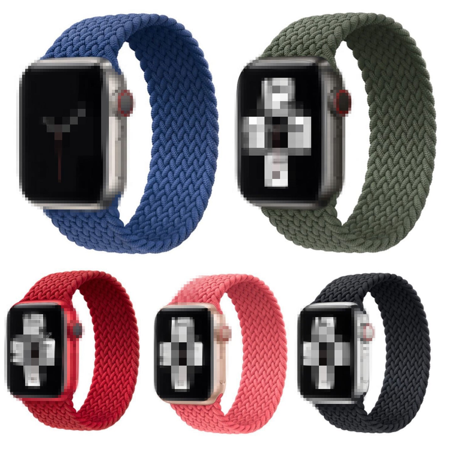Elastic Nylon Watch Band Replacement Watch Strap 24mm for Apple Watch Ultra 49mm / Series 8 / 7 45mm 6 / 5 / 4 / SE / SE (2022) 44mm, Series 3 / 2 / 1 42mm [Size: M] - Sky Blue