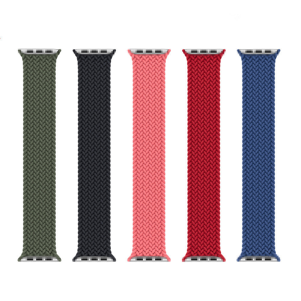 Elastic Nylon Watch Band Replacement Watch Strap 24mm for Apple Watch Ultra 49mm / Series 8 / 7 45mm 6 / 5 / 4 / SE / SE (2022) 44mm, Series 3 / 2 / 1 42mm [Size: M] - Sky Blue