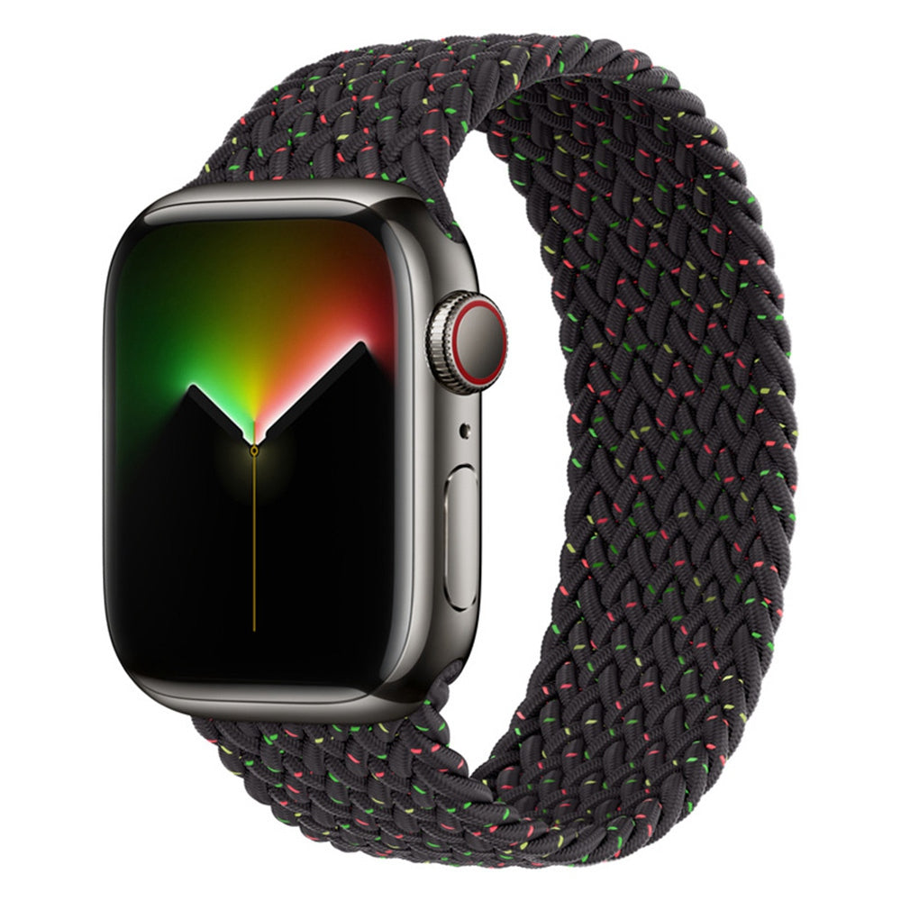 Elastic Nylon Watch Band Replacement Watch Strap 24mm for Apple Watch Series 7 / 8 41mm / Series 4 / 5 / SE / SE(2022) / 6 40mm / Watch Series 1 / 2 / 3 38mm [Size: S] - Colorful