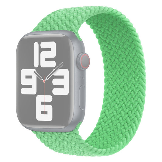 Elastic Nylon Watch Band Replacement Watch Strap 24mm for Apple Watch Series 7 / 8 41mm / Series 4 / 5 / SE / SE(2022) / 6 40mm / Watch Series 1 / 2 / 3 38mm [Size: S] - Green