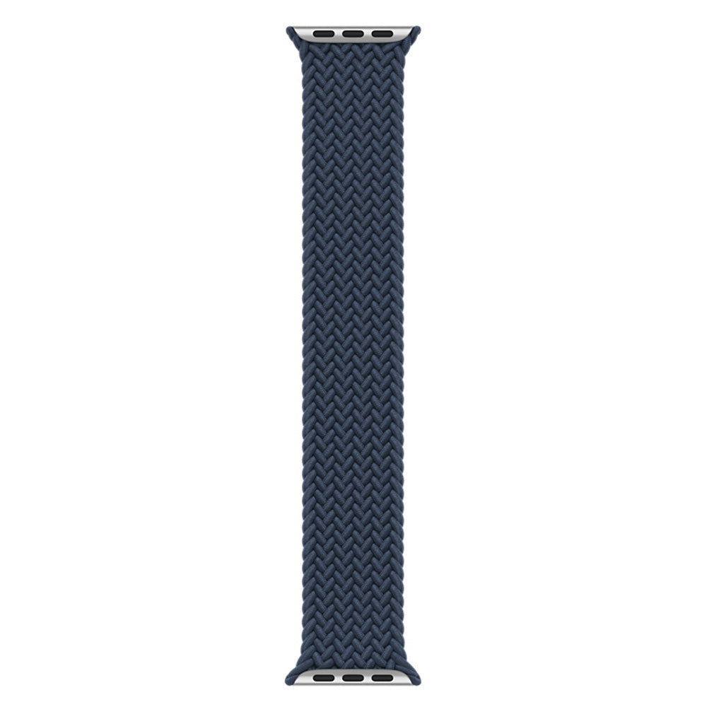 Elastic Nylon Watch Band Replacement Watch Strap 24mm for Apple Watch Series 7 / 8 41mm / Series 4 / 5 / SE / SE(2022) / 6 40mm / Watch Series 1 / 2 / 3 38mm [Size: S] - Dark Blue