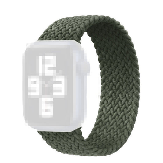 Elastic Nylon Watch Band Replacement Watch Strap 24mm for Apple Watch Ultra 49mm / Series 8 / 7 45mm 6 / 5 / 4 / SE / SE (2022) 44mm, Series 3 / 2 / 1 42mm [Size: L] - Army Green