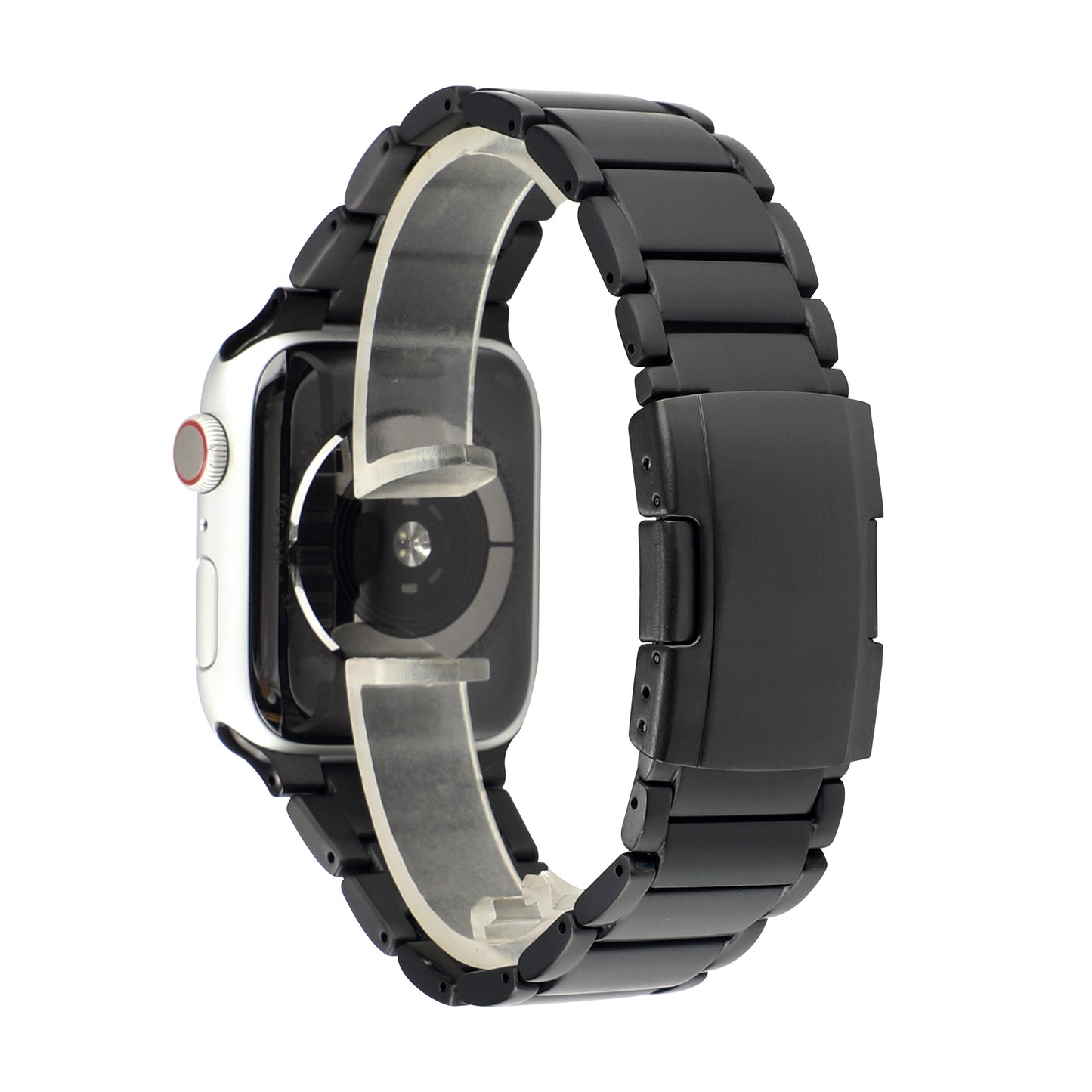 One Bead Titanium Steel Watchband Replacement Strap for Apple Watch Ultra 49mm / Series 8 / 7 45mm / Series 6 / 5 / 4 / SE / SE (2022) 44mm / Series 3 / 2 / 1 42mm - Black