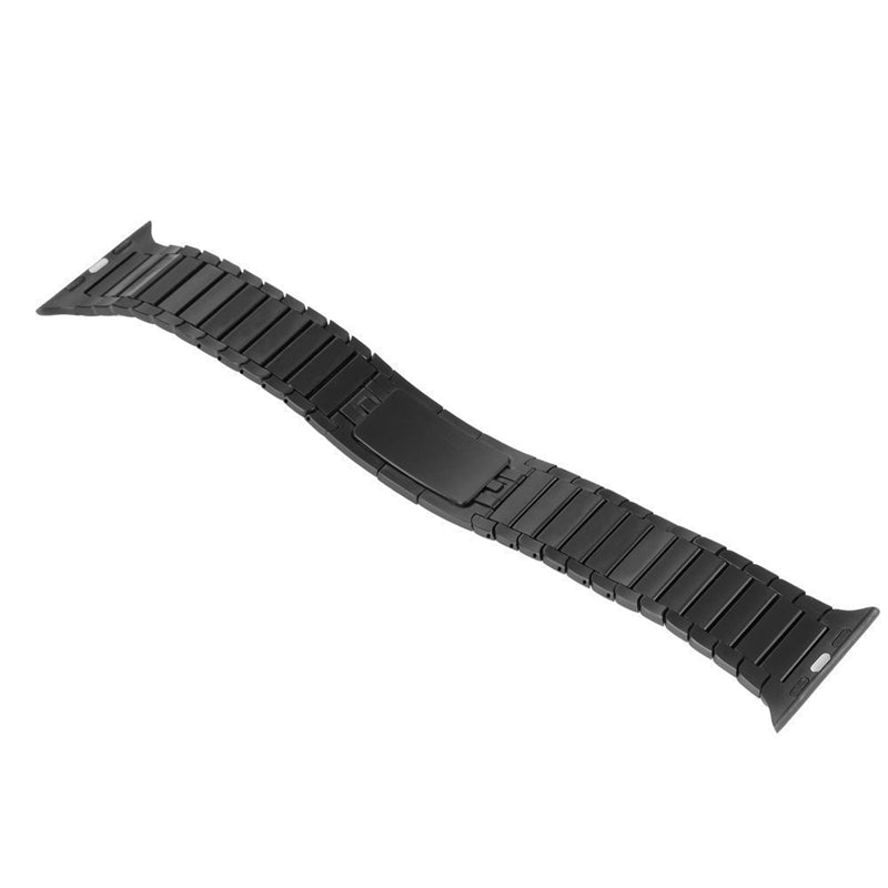 For Apple Watch Series 8 / 7 41mm / 6 / SE / SE (2022) / 5 / 4 40mm / 3 / 2 / 1 38mm Wrist Strap Stainless Steel Watch Band - Black