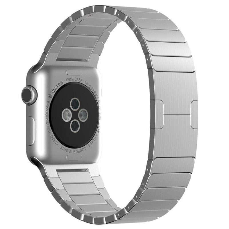 For Apple Watch Series 8 / 7 41mm / 6 / SE / SE (2022) / 5 / 4 40mm / 3 / 2 / 1 38mm Wrist Strap Stainless Steel Watch Band - Silver