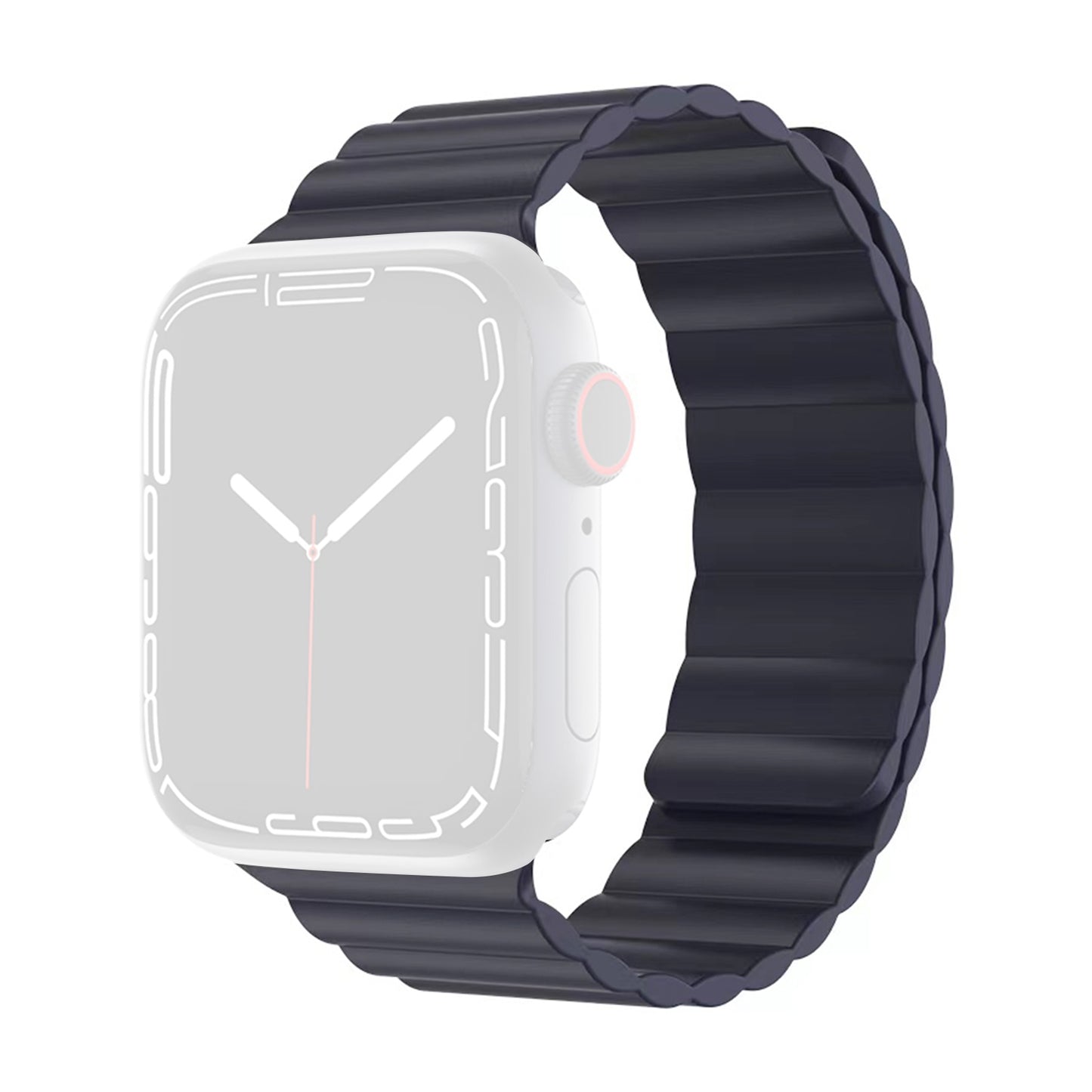 MUTURAL Modi Series Sweatproof Silicone Watch Band Adjustable Magnetic Wrist Strap for Apple Watch Series 8 41mm / Series 7 41mm / 6 / 5 / 4 / SE / SE(2022) 40mm / 3 / 2 / 1 38mm - Midnight Blue