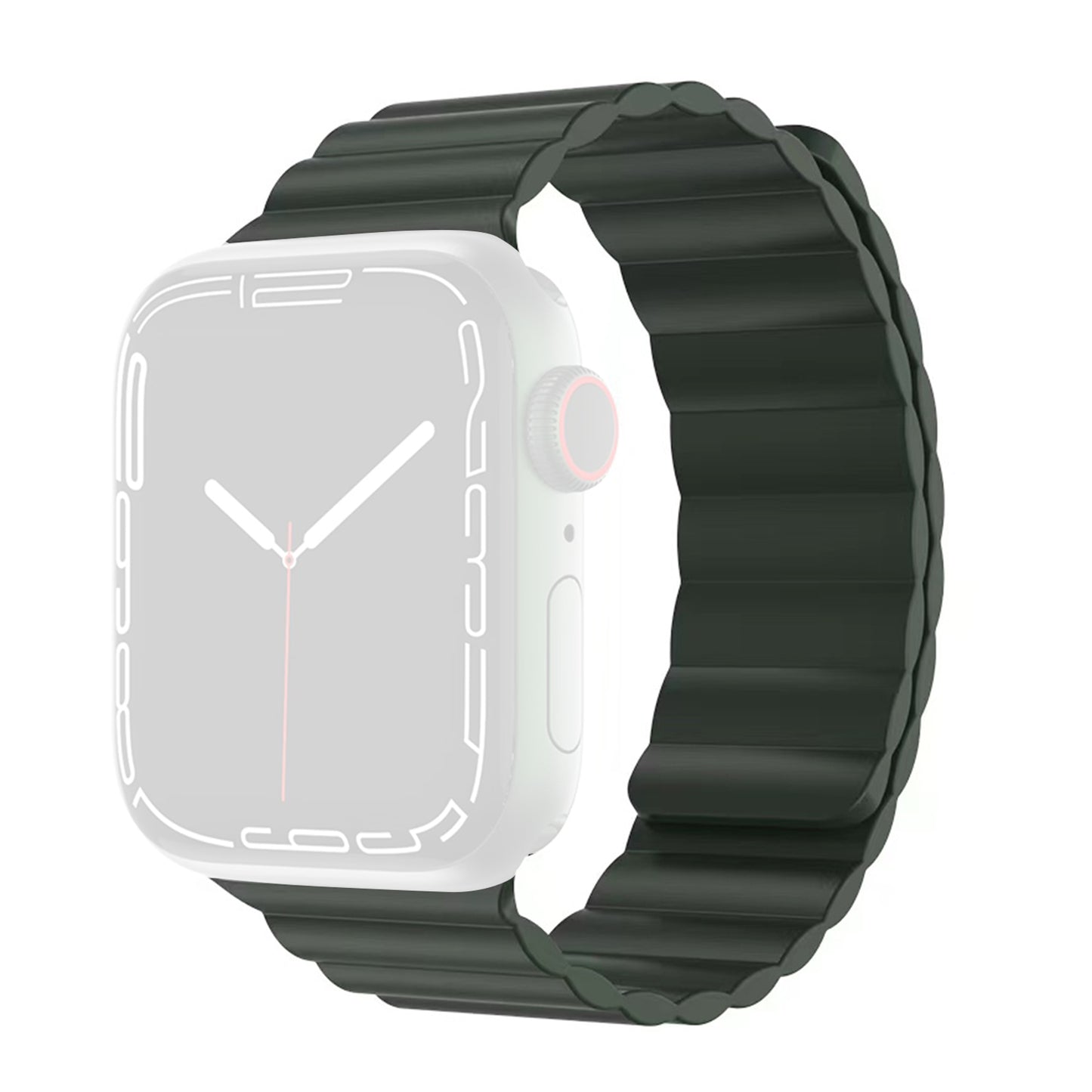 MUTURAL Modi Series Sweatproof Silicone Watch Band Adjustable Magnetic Wrist Strap for Apple Watch Series 8 41mm / Series 7 41mm / 6 / 5 / 4 / SE / SE(2022) 40mm / 3 / 2 / 1 38mm - Green