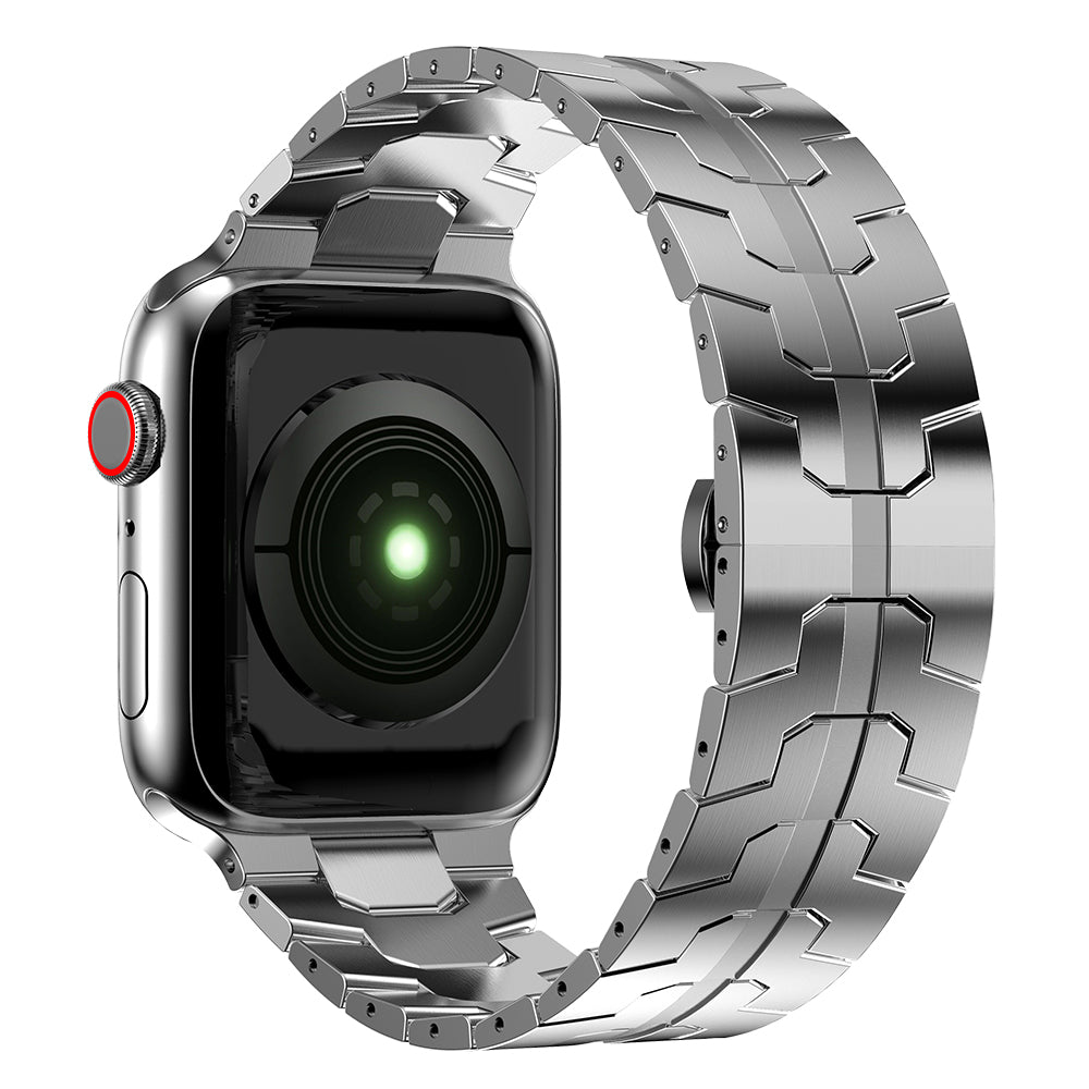 Smart Watch Stainless Steel Strap Metal Watchband for Apple Watch Ultra 49mm / Series 8 45mm / 7 45mm / Watch Series 6 / SE 44mm / SE (2022) 44mm / 5 / 4 44mm / Watch Series 3 / 2 / 1 42mm - Silver