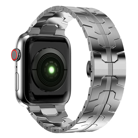 Smart Watch Stainless Steel Strap Metal Watchband for Apple Watch Ultra 49mm / Series 8 45mm / 7 45mm / Watch Series 6 / SE 44mm / SE (2022) 44mm / 5 / 4 44mm / Watch Series 3 / 2 / 1 42mm - Silver