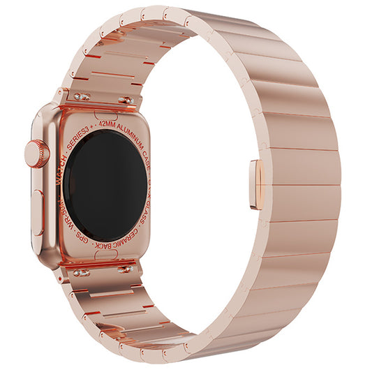 Metal Watch Strap Smart Watch Band Replacement for Apple Watch Series 8 41mm / Series 7 41mm / Watch Series 6 / 5 / 4 / SE / SE(2022) 40mm / Watch Series 1 / 2 / 3 38mm - Rose Gold