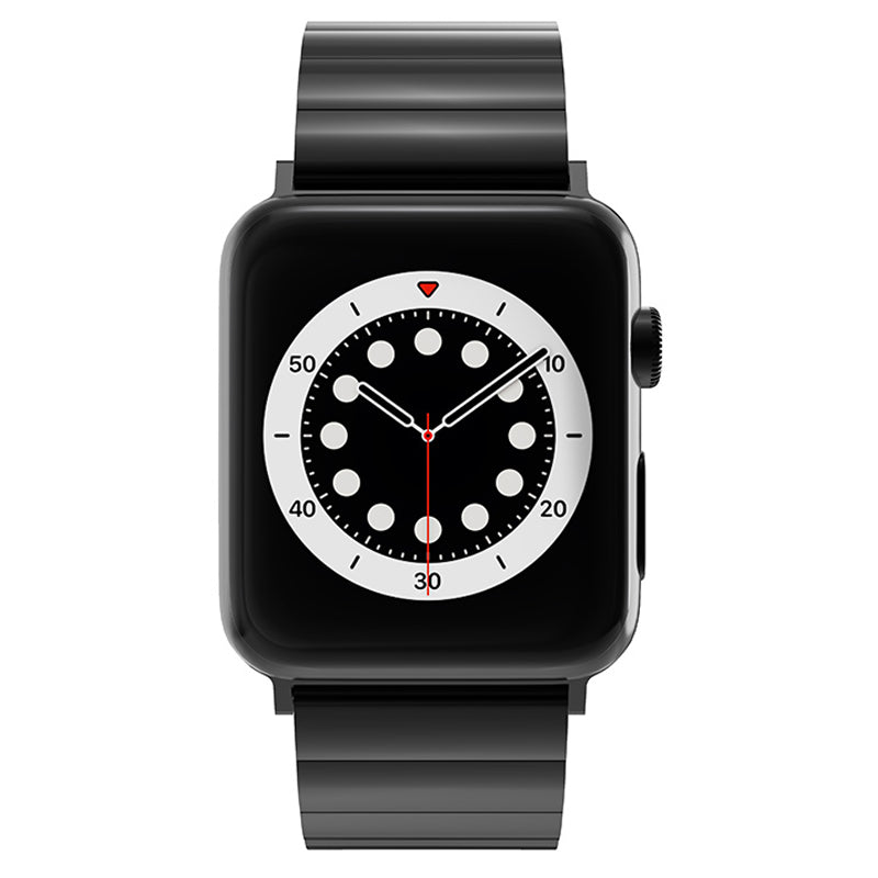 Smart Watch Band Metal Watch Strap Replacement for Apple Watch Ultra 49mm / Series 8 45mm / 7 45mm / Watch Series 6 / 5 / 4 / SE 44mm / SE (2022) 44mm / Watch Series 1 / 2 / 3 42mm - Black