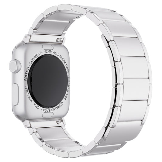 Magnetic Lock Adjustable Metal Watch Strap Watchband Replacement for Apple Watch Series 8 41mm / Series 7 41mm / 6 / 5 / 4 / SE / SE(2022) 40mm / 3 / 2 / 1 38mm - Silver