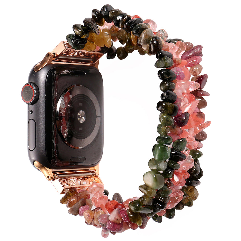 Natural Stones Watch Strap Replacement Wrist Band Bracelet for Apple Watch Series 8 41mm / Series 7 41mm / SE / SE(2022) / Series 6 / 5 / 4 40mm / Series 3 / 2 / 1 38mm - Multicolor