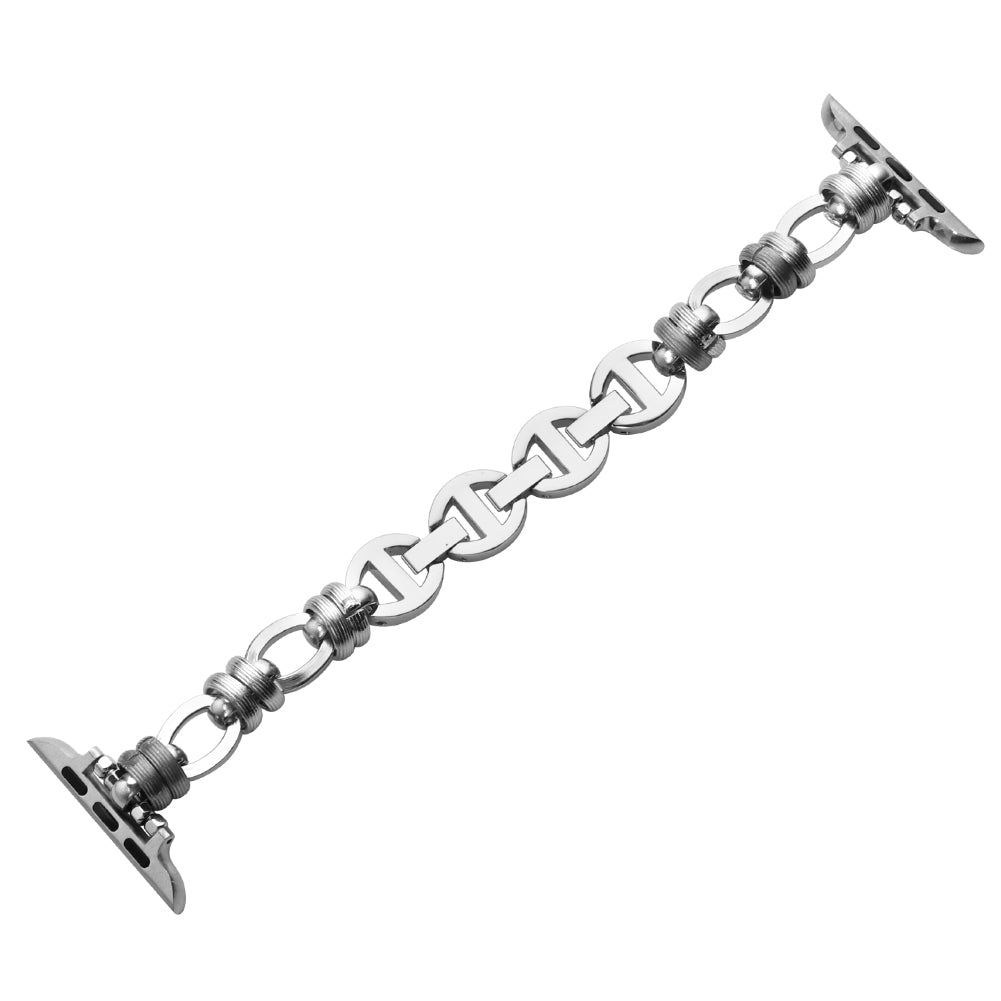 Punk Style Watch Strap Stainless Steel Wrist Band Replacement for Apple Watch Ultra 49mm / Series 8 45mm / 7 45mm / SE 44mm / SE (2022) 44mm / Series 6 / 5 / 4 44mm / Series 3 / 2 / 1 42mm - Silver