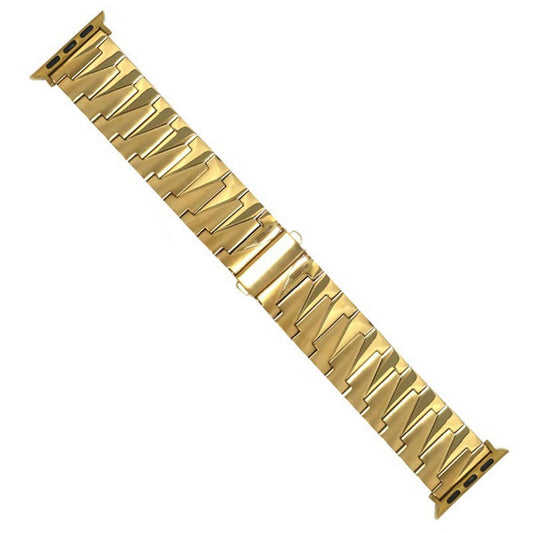 for Apple Watch Series 8 41mm / Series 7 41mm / Watch Series 6 / 5 / 4 / SE / SE(2022) 40mm / Watch Series 1 / 2 / 3 38mm Replacement Strap Stainless Steel Frosted Smartwatch Wrist Band - Gold