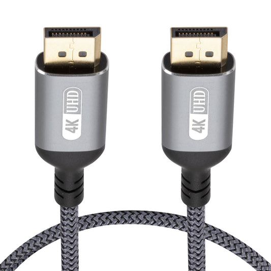 Uniqkart 2m DP Cable Convertor 4K High Speed Gold-plated Interface Braided Displayport Cord for Computer Gaming