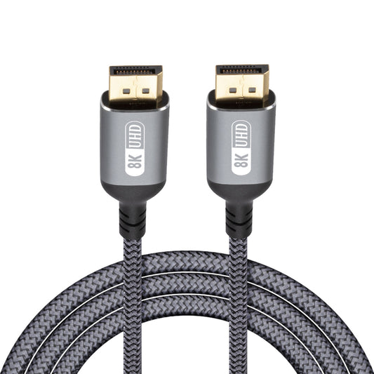 Uniqkart UHD DisplayPort Cable, 4m 8K DP to DP Cable Adapter Nylon Braided DisplayPort Cord Gold-Plated Connector DP Cable for Gaming Monitor Graphics Card