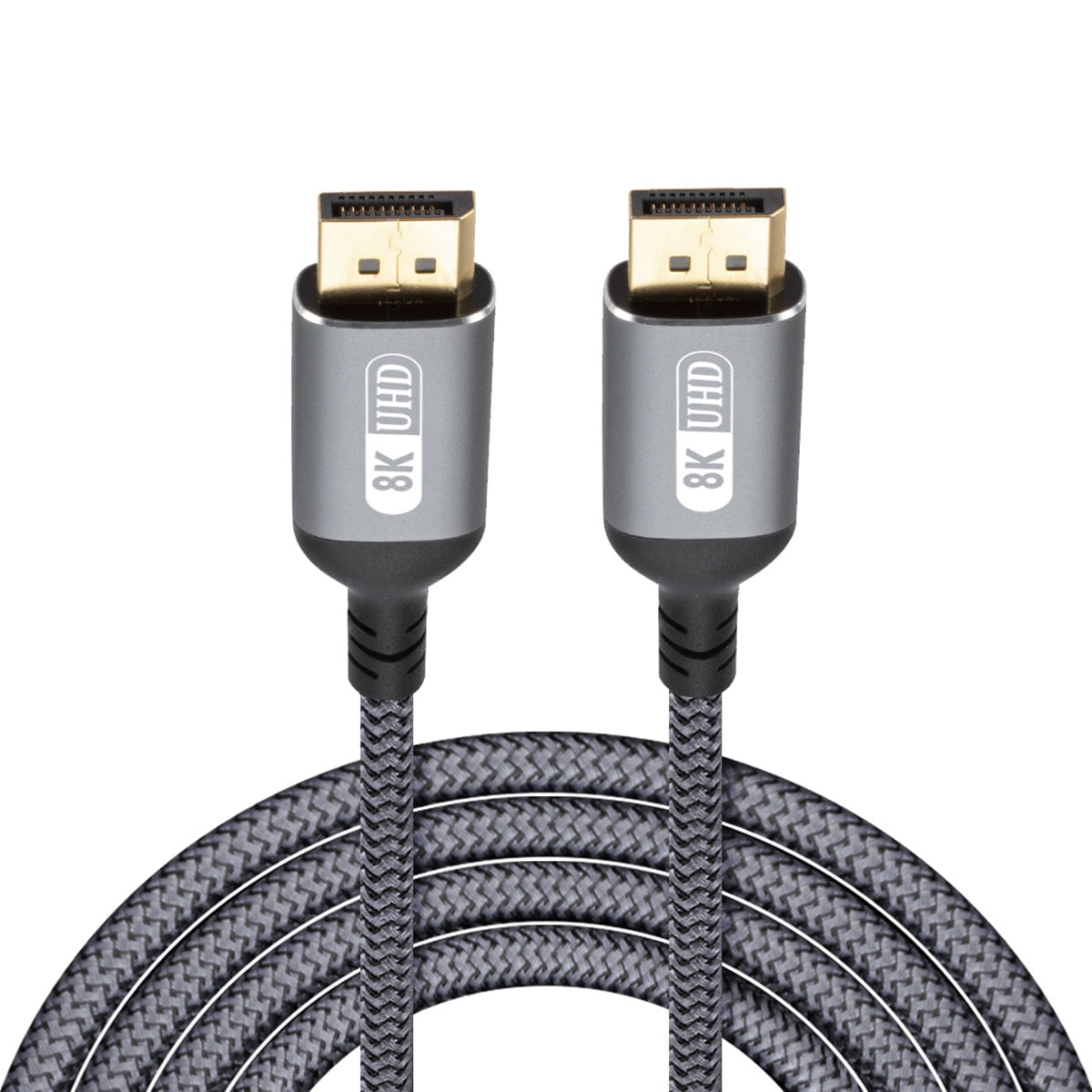 Uniqkart 5m 8K UHD DisplayPort Cable Nylon Braided DP to DP Adapter Cord Gold-Plated DisplayPort Cable for Gaming Monitor Graphics Card